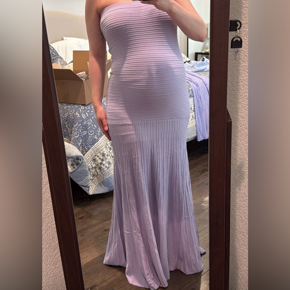 Line & Dot Lavender Strapless Maxi Dress